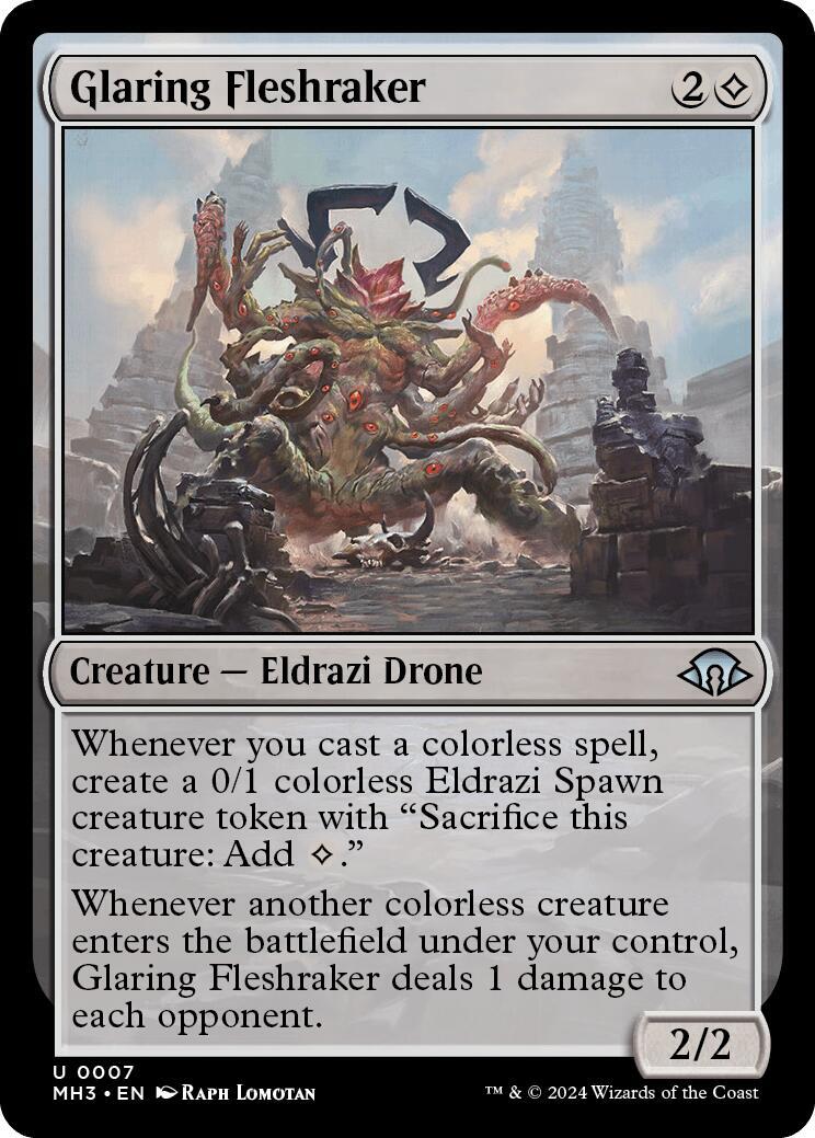 mtg uncommon card glaring fleshraker Magic The Gathering - Modern Horizons 3 - The Gathering  MTG Glaring Fleshraker decks