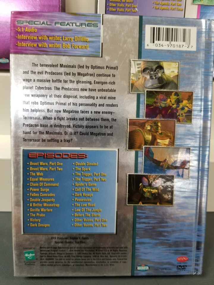 Transformers Beast Wars (DVD) Complete Original Series (3 Box Set) Season 1 2 3 eBay