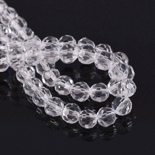 100pcs 6mm Round Sphere Ball Faceted Crystal Glass Loose Spacer Craft Beads lot - Picture 14 of 110