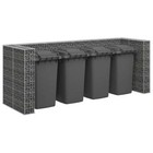 NNEVL Gabion Wall for Garbage Bins Galvanised Steel 320x100x120 cm