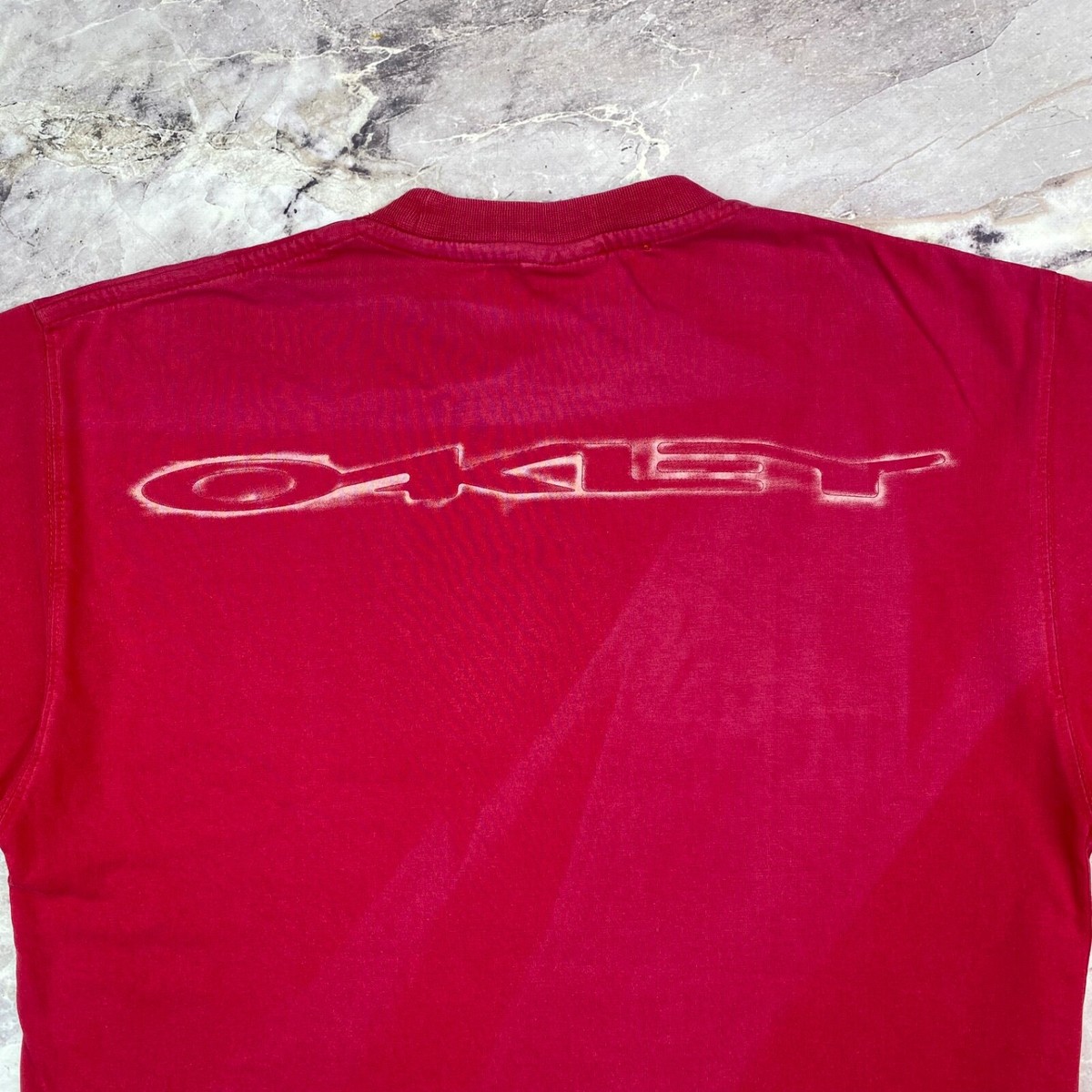 Oakley Software Icon T-Shirt Vintage Y2K 90s Surfer Red Logo