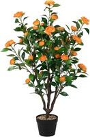 100Cm Kamelienbaum Kunstpflanze Zimmerpflanze Im Topf Dekopflanze 37 BlüTen