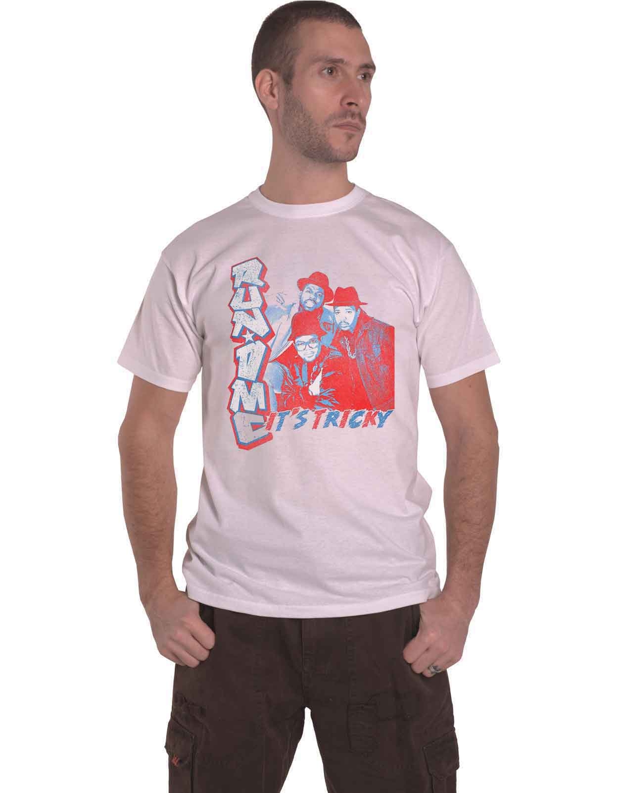 Run DMC Its Tricky Official Band Logo Men's White T-Shirt New