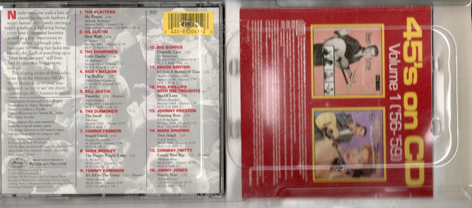 45's on CD, Vol. 1 (1956-1959) by Various Artists (CD, Mercury) for ...