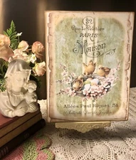 Chicks, Nest, French Country, Paris, Canvas Board Sign