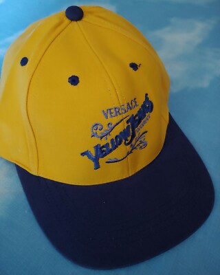 CAP cappello woman vintage 90's VERSACE Yellow Jeans NEW