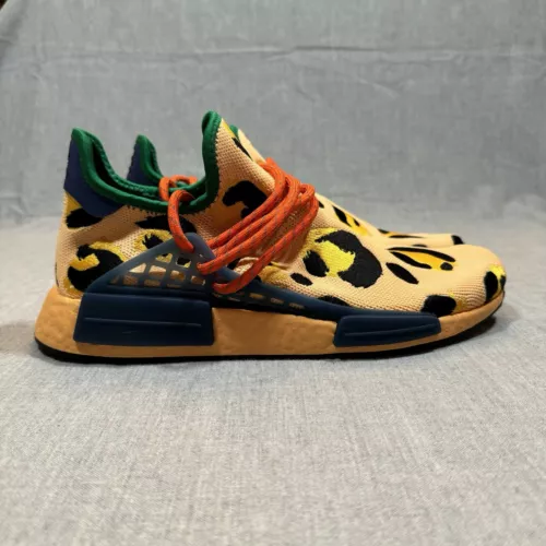 Adidas X Pharrell Williams HU NMD Shoe Men's 9 Human Race Animal Print Yellow