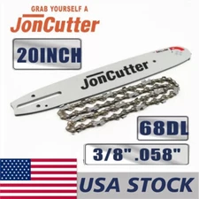 20" 3/8 .058 68DL Guide Bar And Saw Chain For JonCutter G5800 Chainsaw