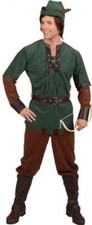 Robin Hood Peter Pan Jäger Girl Kostüm Kleid Mittelalter Damen Herren Bogen Hut