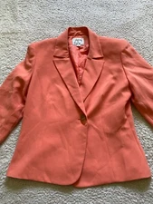 Collections for Le Suit Women 3/4 Sleeve Notch Blazer Coral Size 8