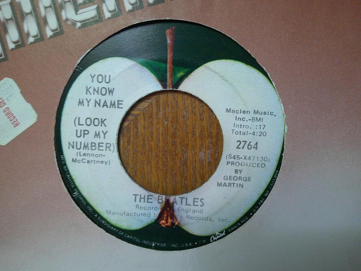 THE BEATLES/ APPLE 45 RECORD/ LET IT BE/YOU KNOW MY NAME /MNF