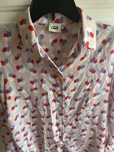 Beymen Club Women’s Satin Multicolor Watercolor Button Down Size XS - 第 3/9 張圖片