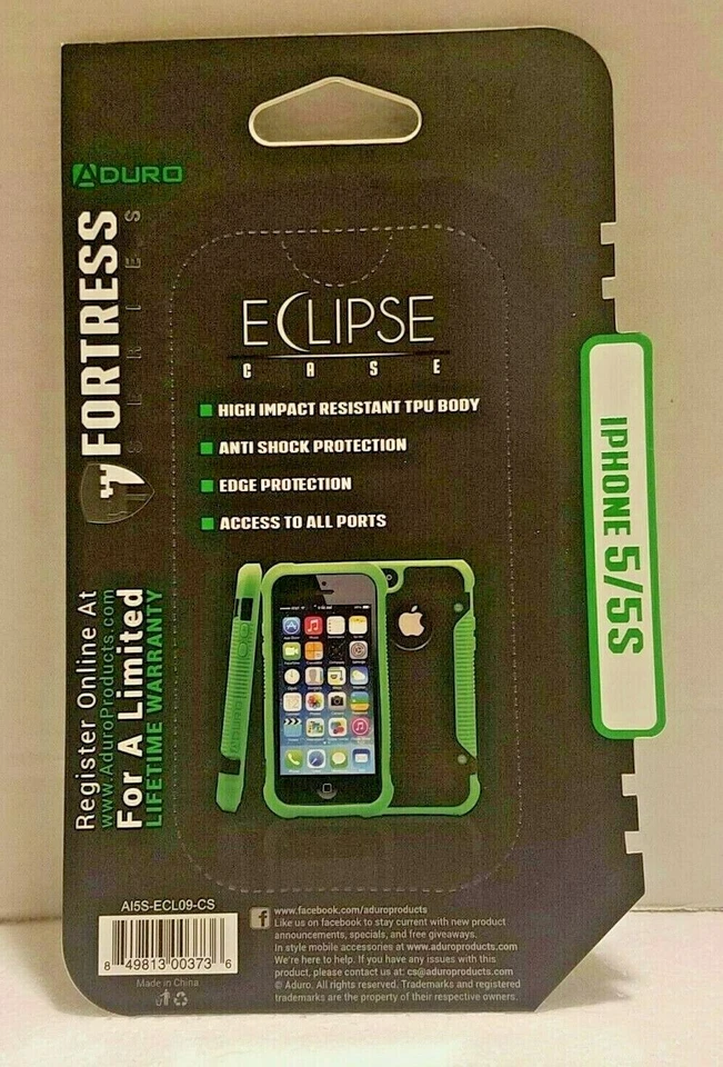 Чехол Aduro Eclipse для iPhone 5/5s зеленый черный - Изображение 4 из 4