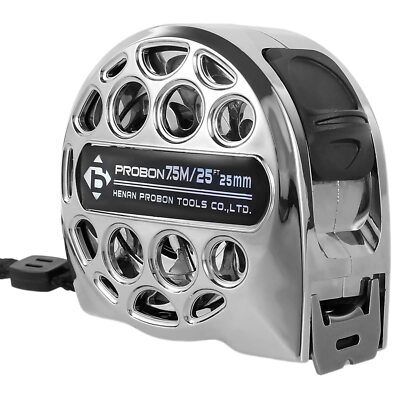 7.5M/25FT Stainless Steel Retractable Tape Measure with Double-Sided Scale Ma...