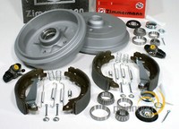 Zimmermann Bremstrommel Set ZubehöR Radzylinder Radlager Hinten FüR VW Vento