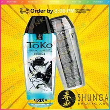 SHUNGA Toko Aqua Water Based Lubricant Premium Personal Silky Glide (Toy Safe!)
