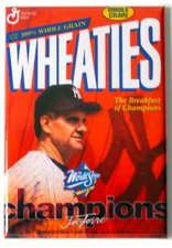 Wheaties Joe Torre FRIDGE MAGNET cereal box new york yankees