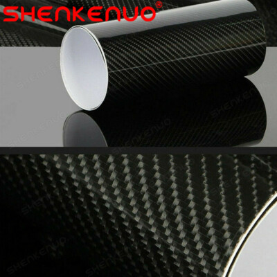 US Shiping 5D Ultra Gloss Glossy Carbon Fiber Vinyl Wrap Sticker Decal 30X152CM