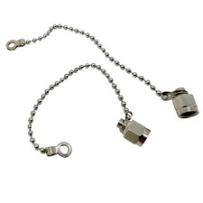2pcs Protective Cover Dust Cap Chain for RP-SMA SMA Female Connector RF Adapter