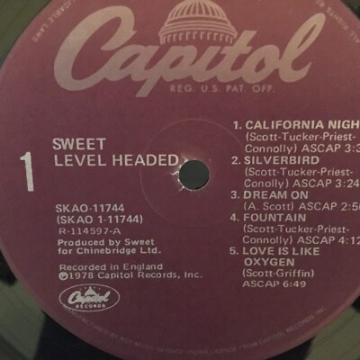 SWEET LP LEVEL HEADED | eBay