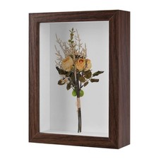Shadow Box Frame, 6 x 8 Inch Wooden Dried Flower Photo Frame Brown 