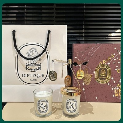 Diptyque Roses & Mimosa (70gx2) Carousel Candle Set new-Valentine's Day gift