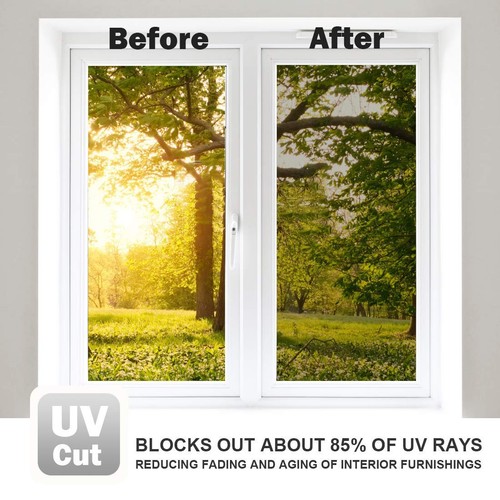 WPCTEV Window Film One Way Mirror Privacy 17.7 Inch x 16.4 Feet 6 Mil Silver - Picture 5 of 7