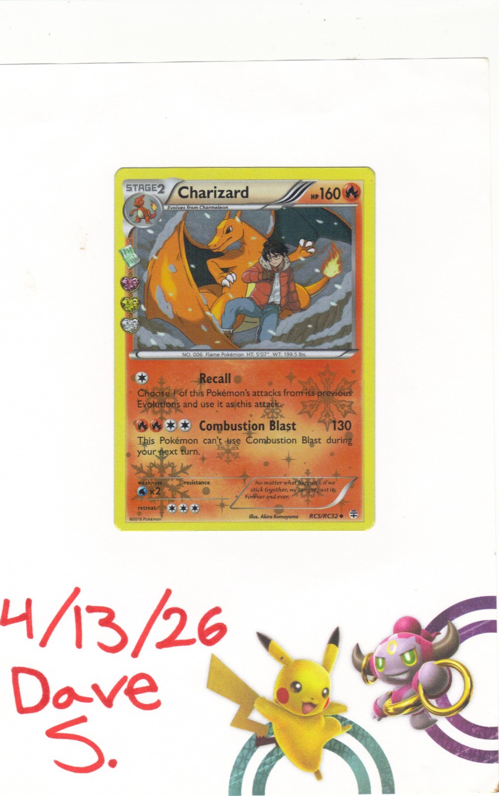 Charizard RC5/RC32 Generations: Radiant Collection Holo 2016 Pokemon TCG LP