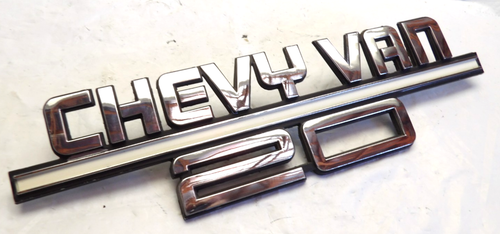 Chevrolet Van 20 GM 1985-95 emblème latéral chrome badge d'origine TRÈS BEAU - Photo 2/6