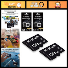 128GB U3 TF Card 2-Pack, High Speed Memory Card 150MB/s with Adapter for Dash Ca