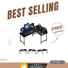 Sleek 58 Inch L-Shaped Desk with Under-Desk Storage and Clean Cable Management