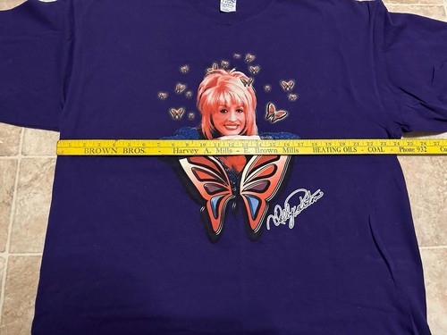 T-shirt vintage anni 90 Dolly Parton Dollywood farfalla XXL - Foto 5 di 5