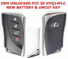 Oem Lexus Smart Remote Fob Unlocked New Uncut Key Nx Rx Tx Gx Lx Ux Rz Hyq14flc