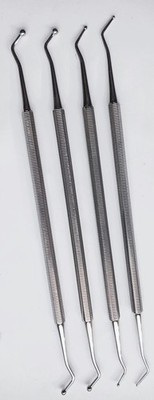 4.Füllungsinstrumente/Zahnstopper  fig.1++2+3+4, beidseitig,rostfrei