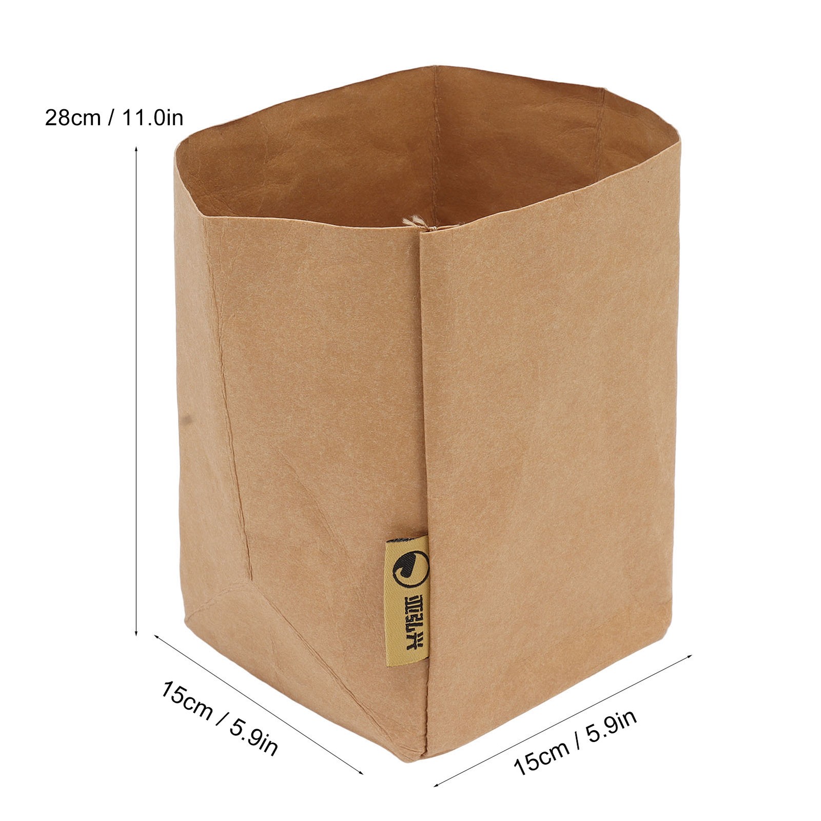 New L Washed Kraft Paper Bag Waterproof Flowerpot Food Storage Bag For Holding