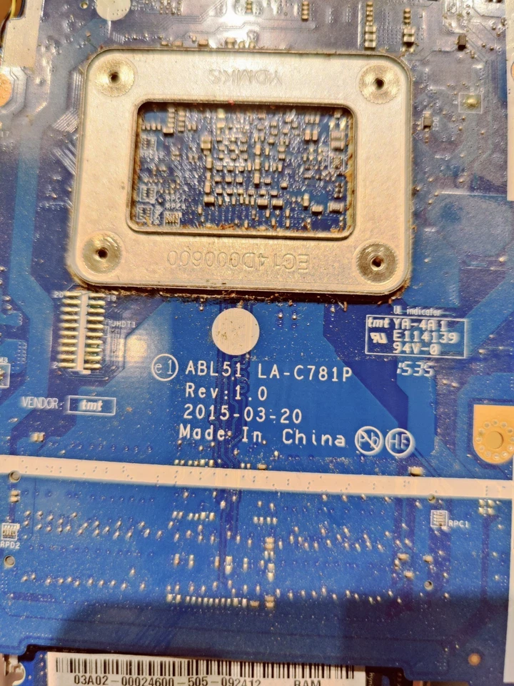 HP 255 G4 Mainboard AMD A8-7410 LA-C781P komplett getestet ohne Bios Passwort - Bild 3 von 4