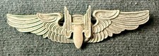 ANTIQUE WWII USAAF Pilot Wings Sterling Silver Military Aviation Pin 17.47g 3