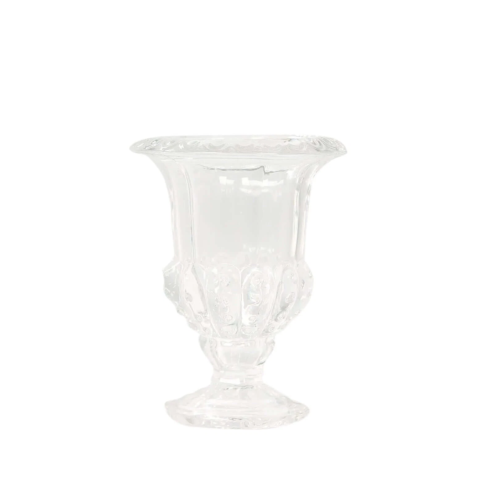 2 Classic 6.5" Roman Urn Style Glass Flower Vases Table Centerpieces Decorations