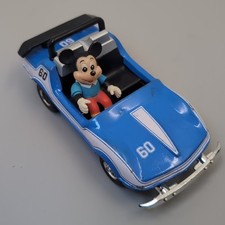 Tokyo Disneyland Mickey Mouse Blue Tin Car 60 Retro Vintage Japan