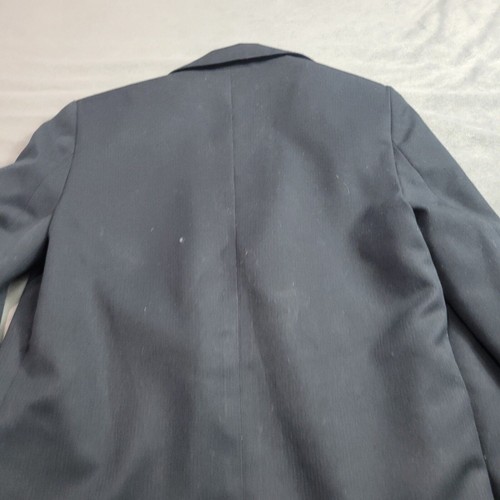 Retro Blazer Boy Size 10 Black Jacket Button Front Formal Picture Wedding Preppy - Picture 10 of 12