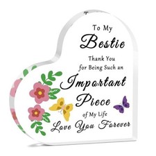 To My Bestie Gifts Acrylic Plaque for Best Friends Friendship Appreciation