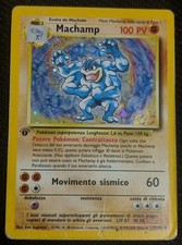 Pokemon Machamp 8/102 Set Base Rara Holo Prima Edizione Wizards Italiano Old