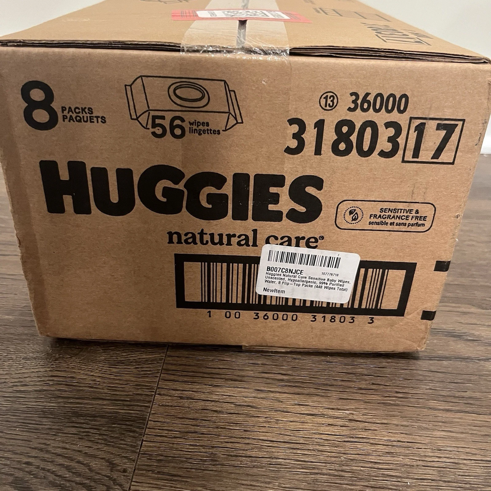 New In Box 8 Pack Huggies Natural Sensitive Care Disposable Baby Wipes 56 Count
Opens in a new windo