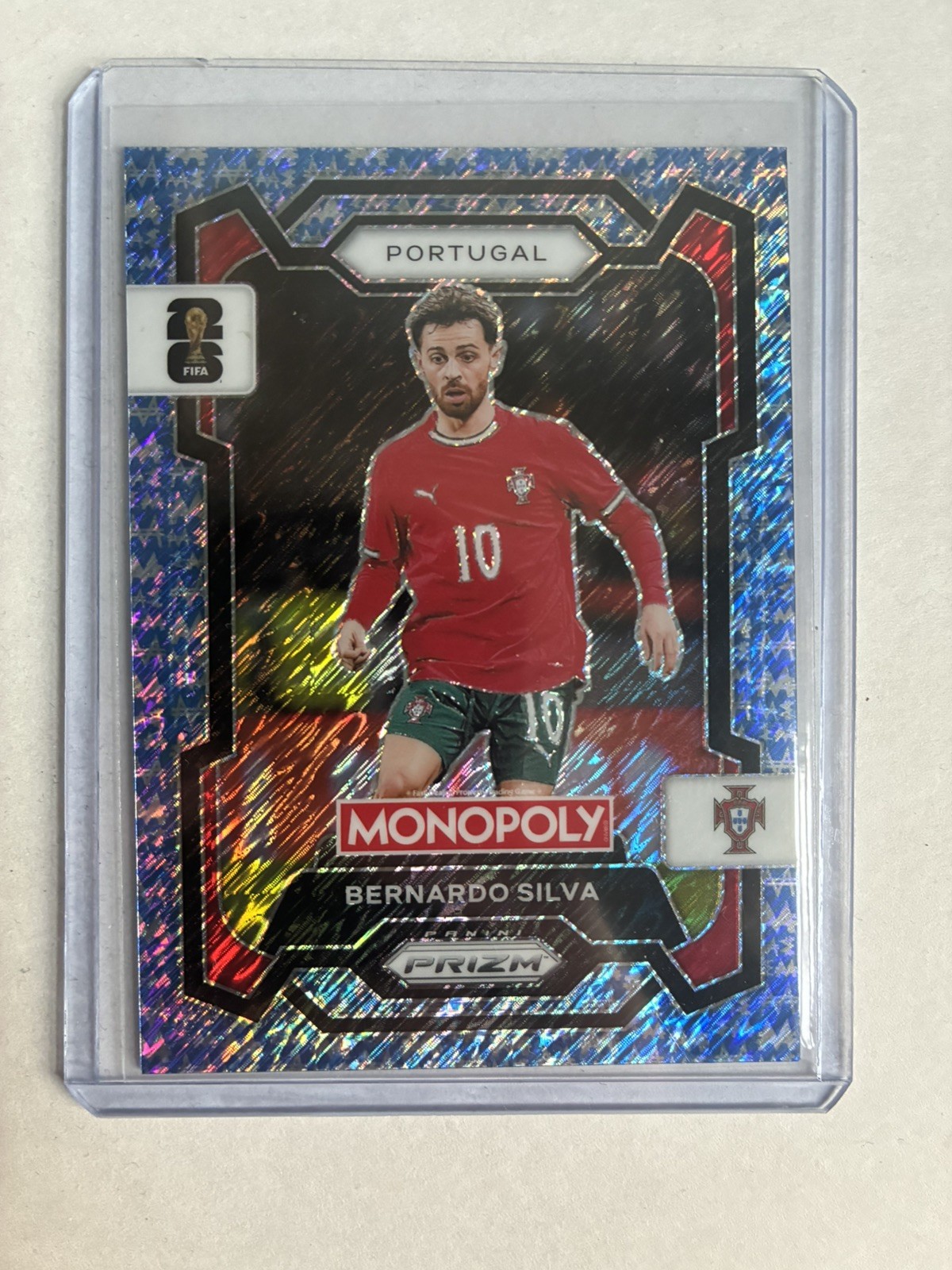 2026 Monopoly FIFA World Cup Prizm Bernardo Silva Blue Big Money Shimmer /10