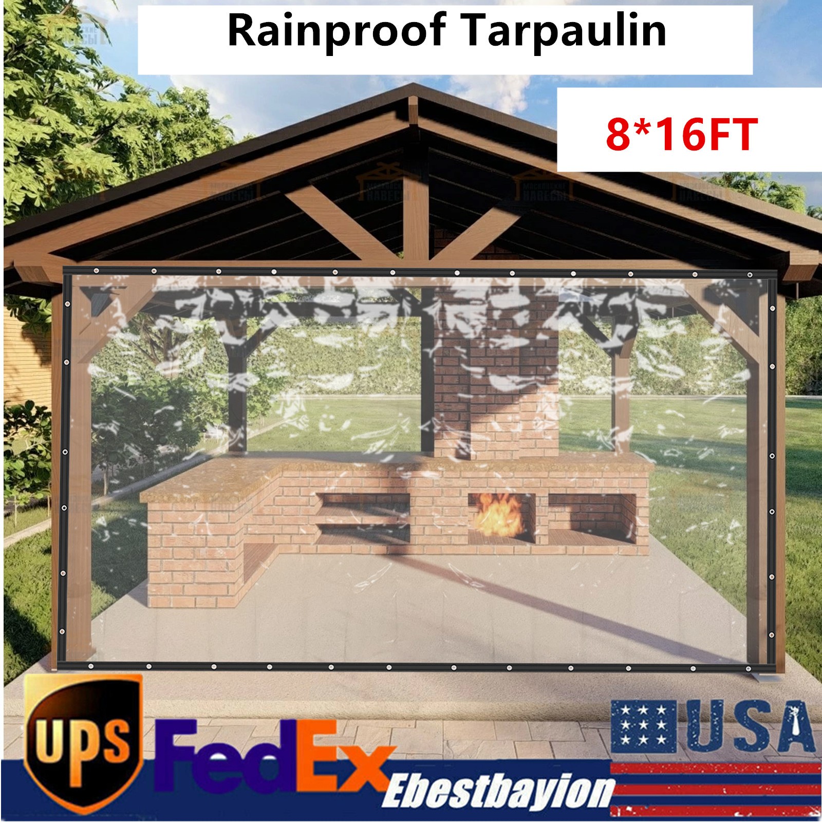 Clear Vinyl Patio Tarp Curtain for Outdoor Protection