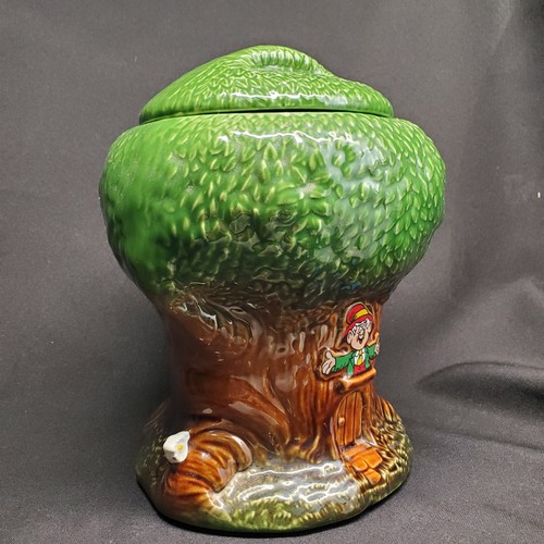 Barattolo biscotti con coperchio in ceramica Keebler Elf Tree House 1981 vintage made in USA con scatola - Foto 8 di 24
