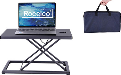 19'' Portable Laptop Riser, Height Adjustable Travel Standing Desk Converter, Pre