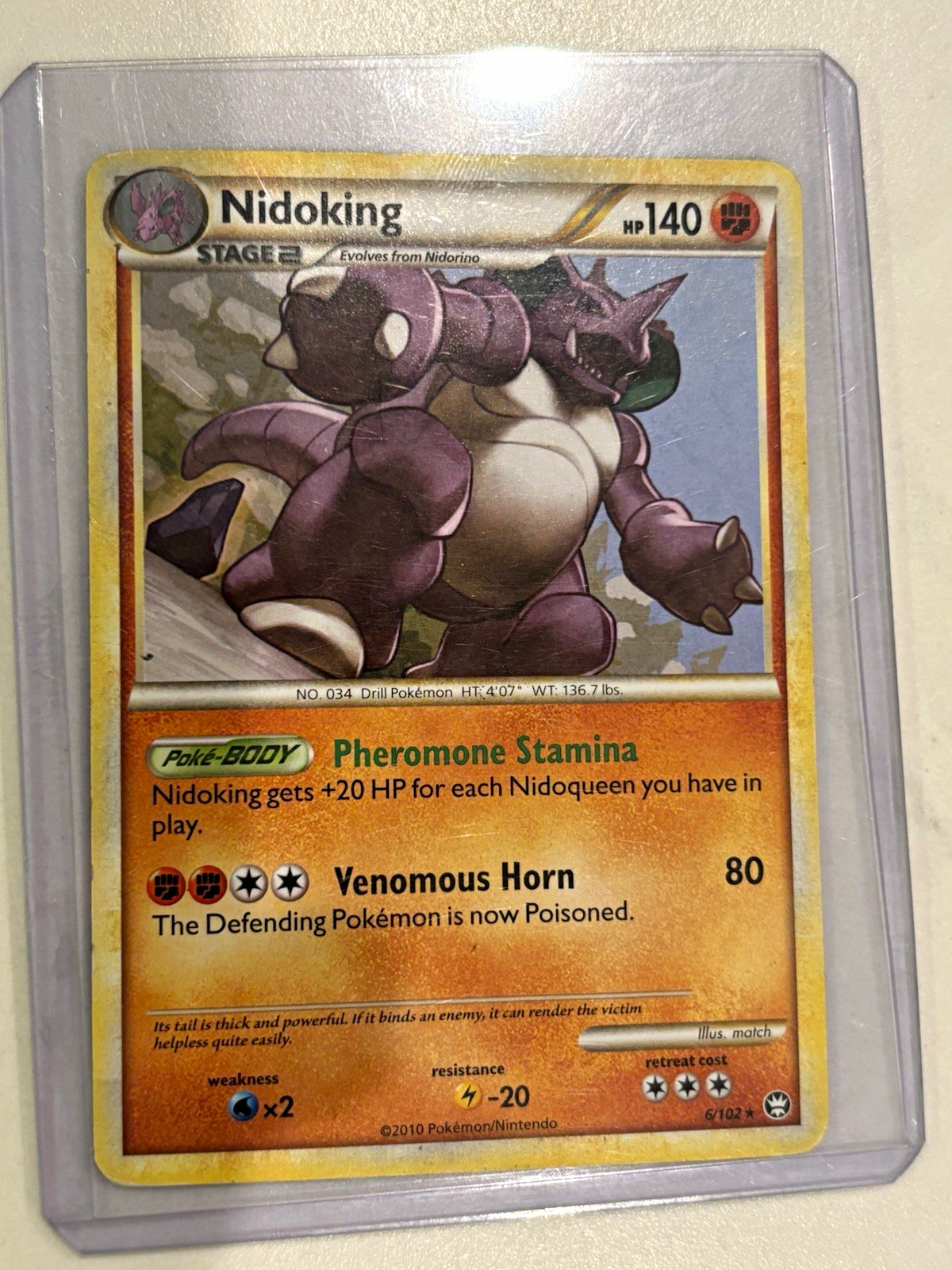 Pokemon/Nintendo Nidoking 6/102 2010 Stage 2 140 HP Regular English