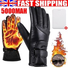 Rechargeable 5000mAh Battery Electric Heated Gloves Thermal Motorcycle Gloves UK