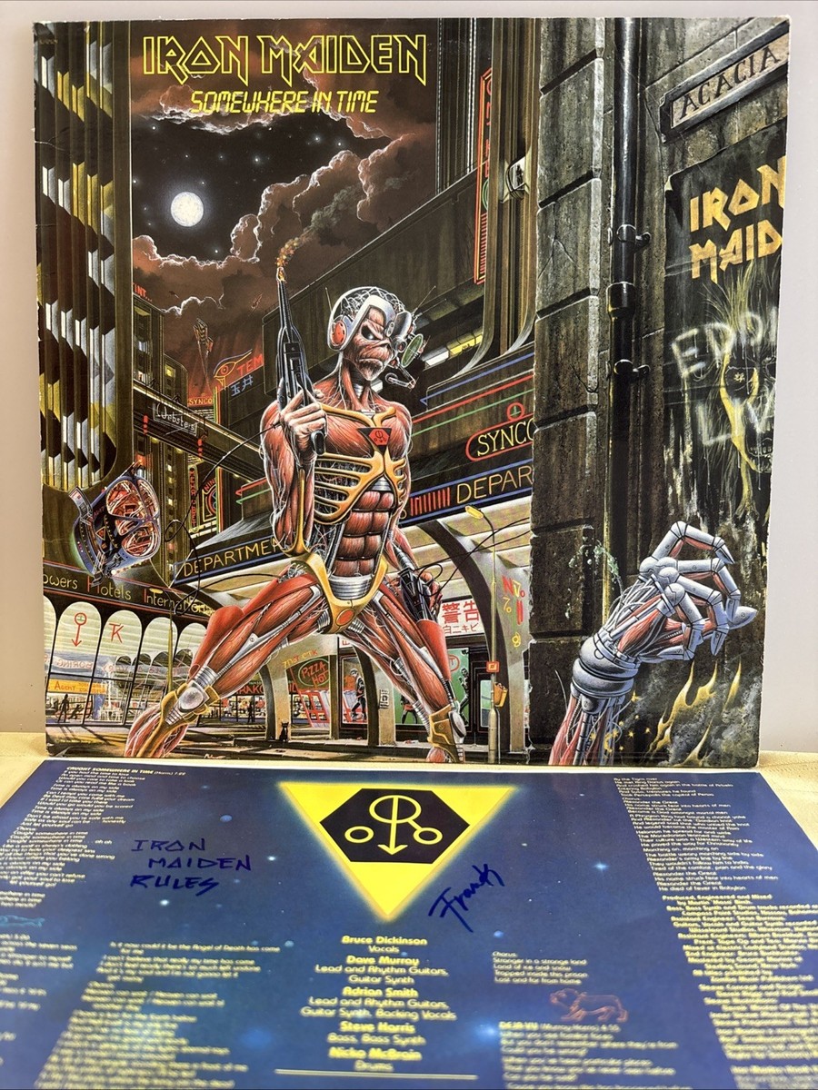 IRON MAIDEN / SOMEWHERE IN TIME EMI 1986 Vinyl LP Capitol Records